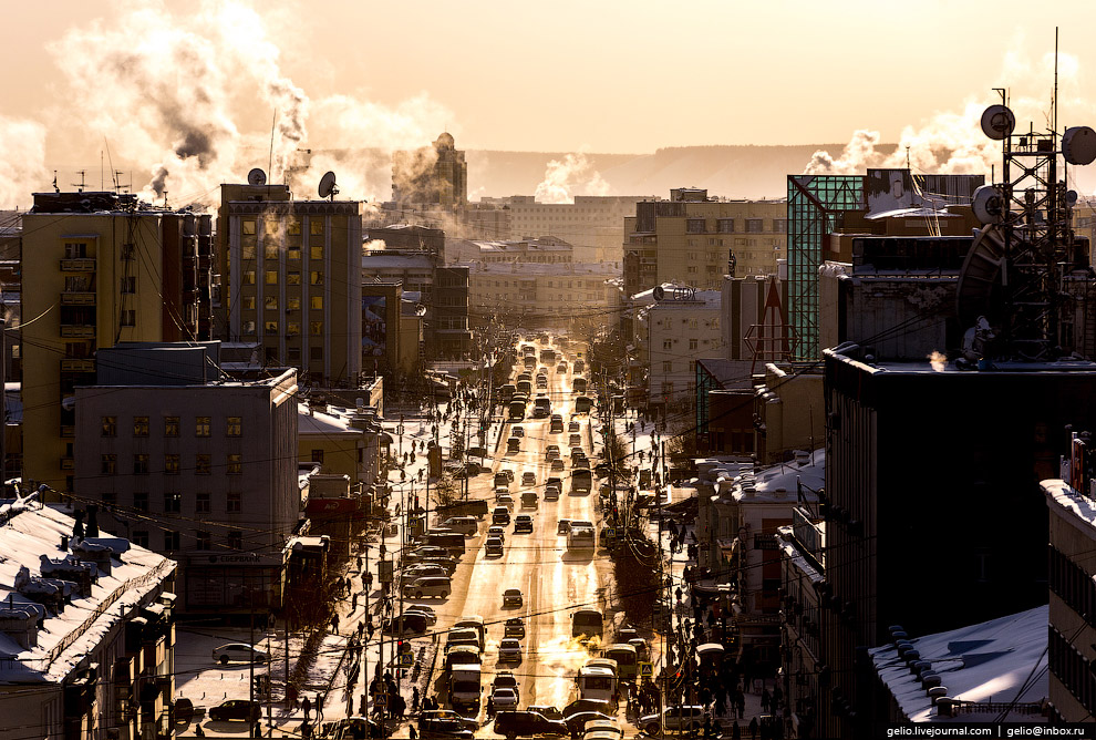 Один из самых «холодных» городов Земли с высоты Один из самых «холодных» городов Земли с высоты