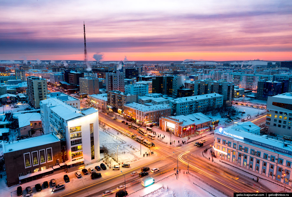 Один из самых «холодных» городов Земли с высоты Один из самых «холодных» городов Земли с высоты