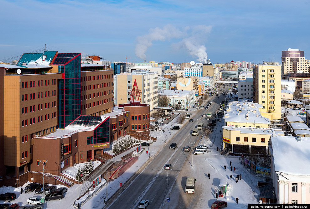 Один из самых «холодных» городов Земли с высоты Один из самых «холодных» городов Земли с высоты
