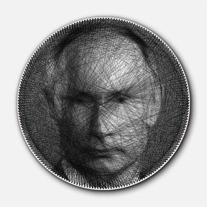 Потрясающие портреты, сделанные одной нитью на пяльцах