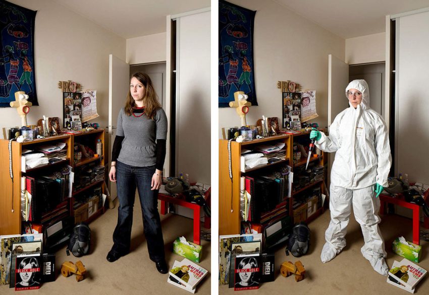 Люди в повседневной одежде и в рабочей униформе