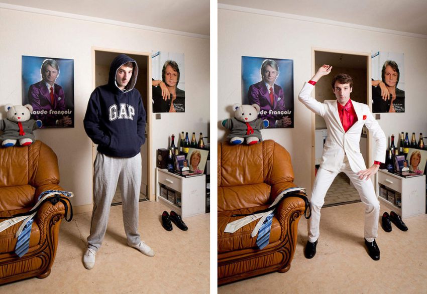 Люди в повседневной одежде и в рабочей униформе