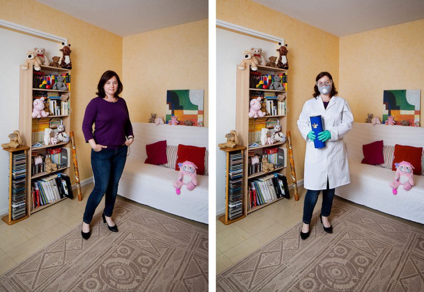 Люди в повседневной одежде и в рабочей униформе