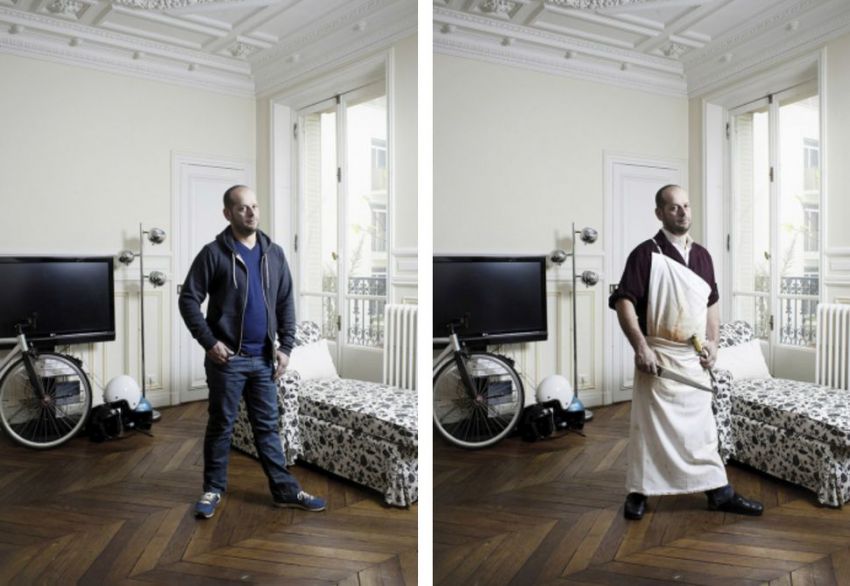 Люди в повседневной одежде и в рабочей униформе