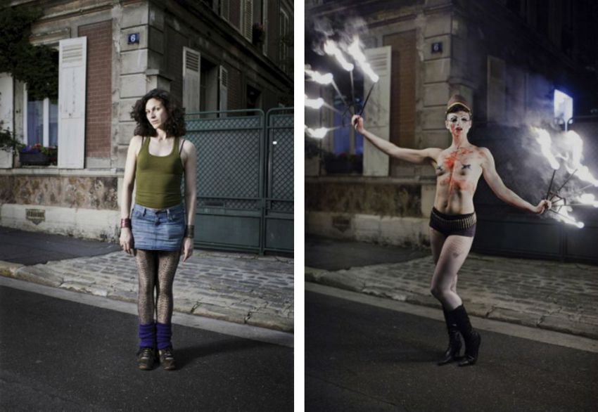 Люди в повседневной одежде и в рабочей униформе