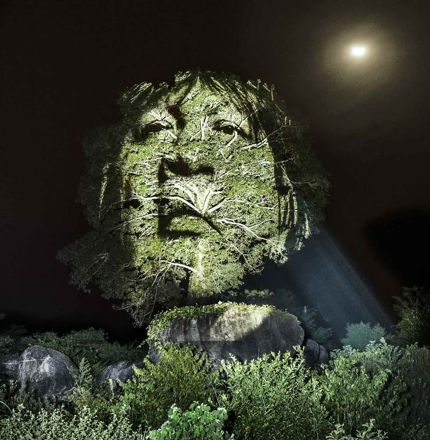 Французский художник рисует светом в амазонских джунглях