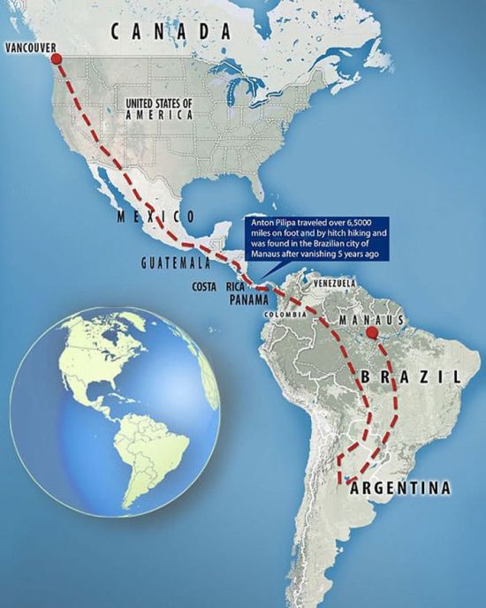 В джунглях Бразилии обнаружили канадца, пропавшего в 2012 году