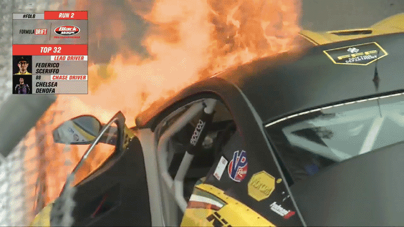 Неудачный дебют Ferrari 599 GTB Fiorano в гонке Formula Drift