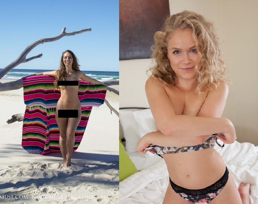 Блондинка на кровати VS Брюнетка на пляже