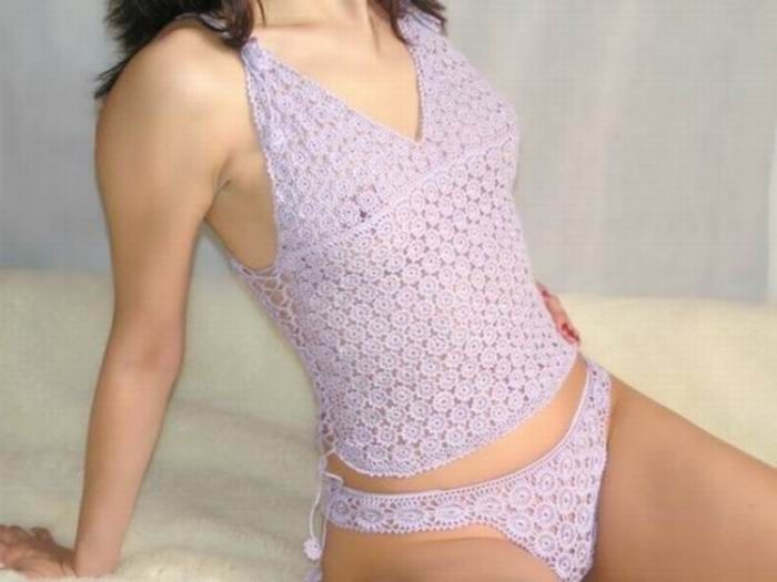 Вязаные стринги (25 фото)