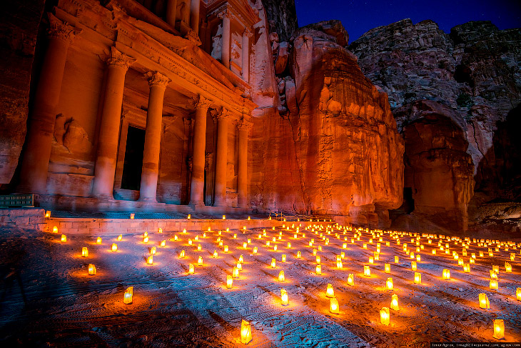 Иордания. Ночная Петра Иордания. Ночная Петра
