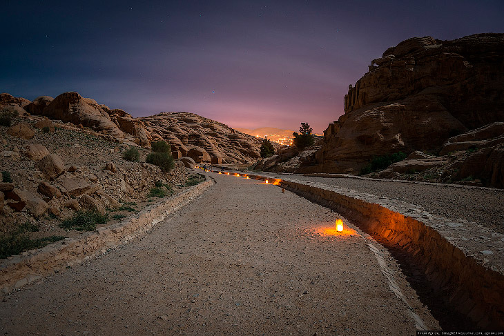 Иордания. Ночная Петра Иордания. Ночная Петра