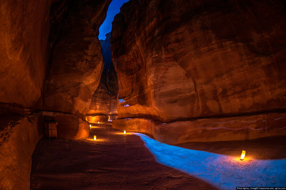 Иордания. Ночная Петра Иордания. Ночная Петра