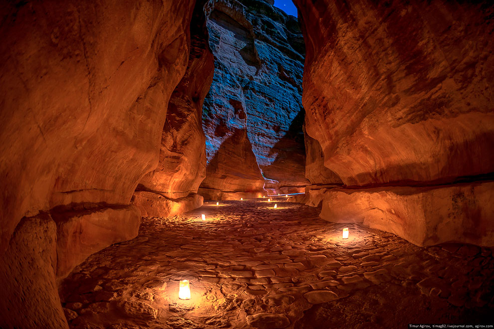 Иордания. Ночная Петра Иордания. Ночная Петра