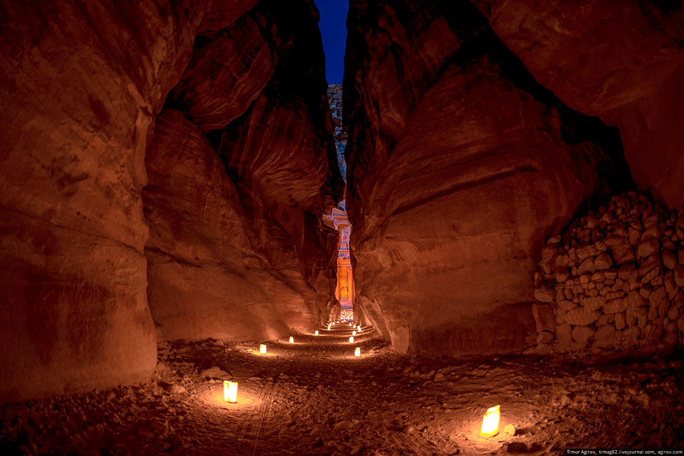 Иордания. Ночная Петра Иордания. Ночная Петра