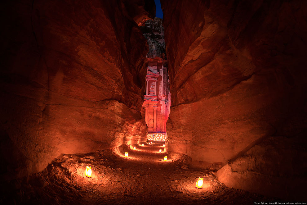 Иордания. Ночная Петра Иордания. Ночная Петра