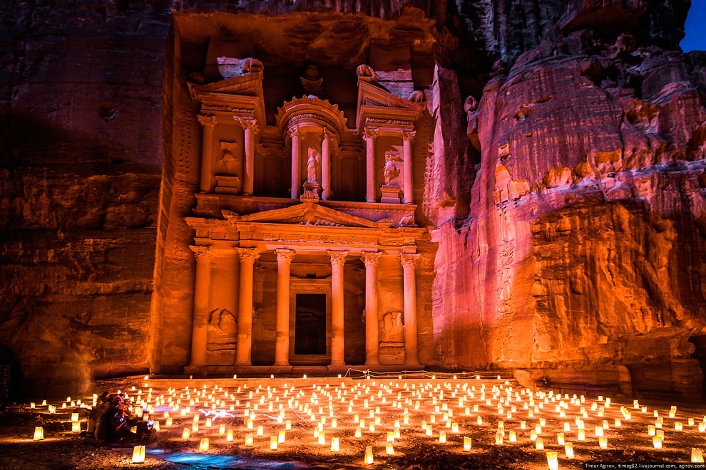 Иордания. Ночная Петра Иордания. Ночная Петра