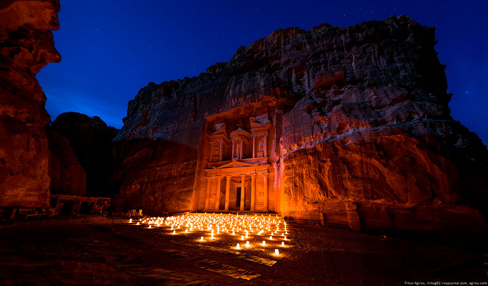 Иордания. Ночная Петра Иордания. Ночная Петра