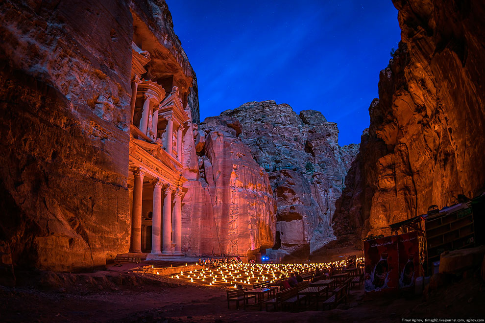 Иордания. Ночная Петра Иордания. Ночная Петра