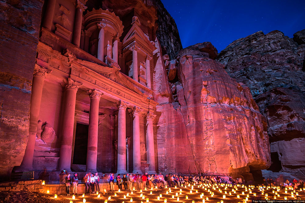 Иордания. Ночная Петра Иордания. Ночная Петра