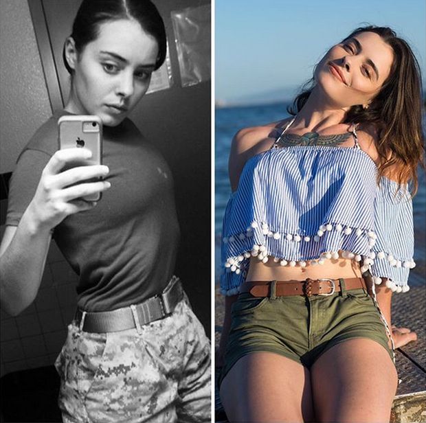 Бывшая военнослужащая морской пехоты США увлеклась бодибилдингом