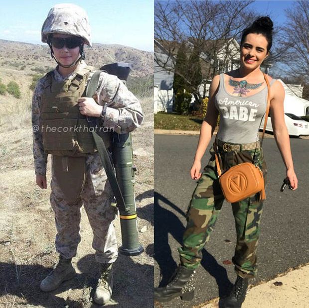 Бывшая военнослужащая морской пехоты США увлеклась бодибилдингом