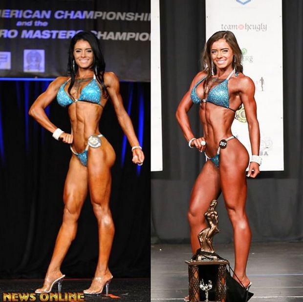 Бывшая военнослужащая морской пехоты США увлеклась бодибилдингом