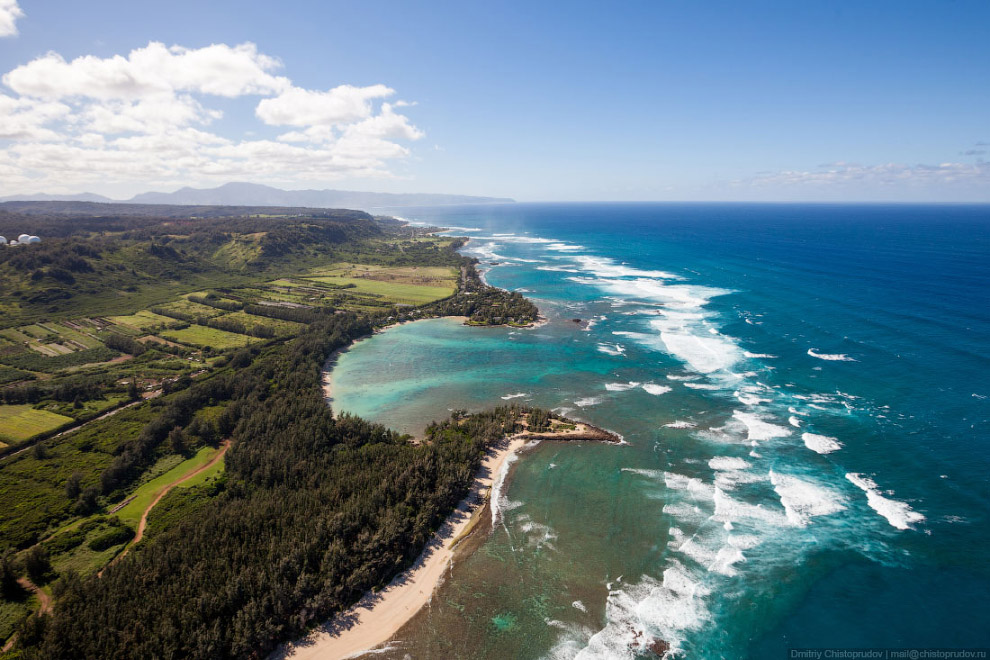 Полет над Гавайями. Остров Оаху Полет над Гавайями. Остров Оаху