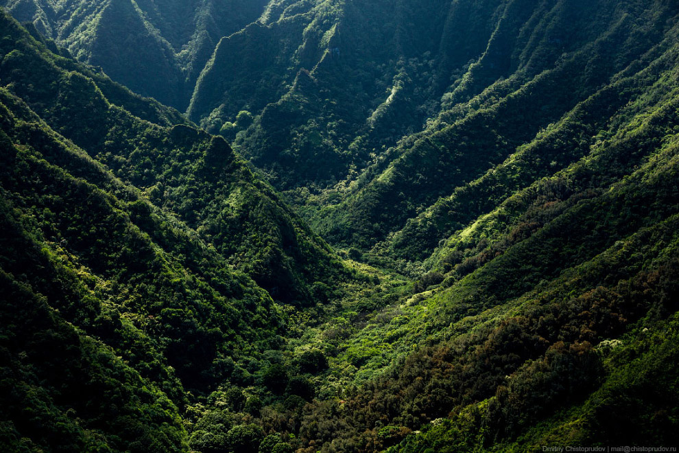 Полет над Гавайями. Остров Оаху Полет над Гавайями. Остров Оаху