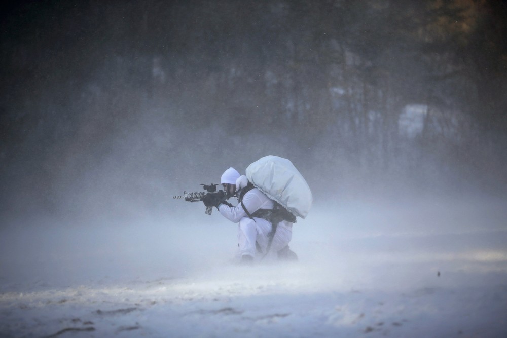 Зимние учения южнокорейского спецназа