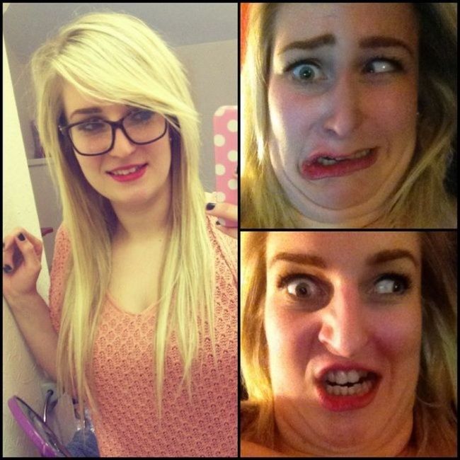 Симпатичные девушки кривляются