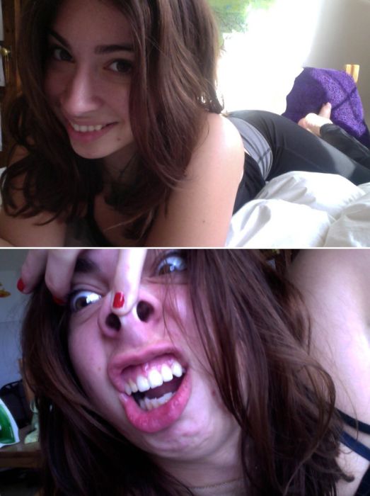 Симпатичные девушки кривляются