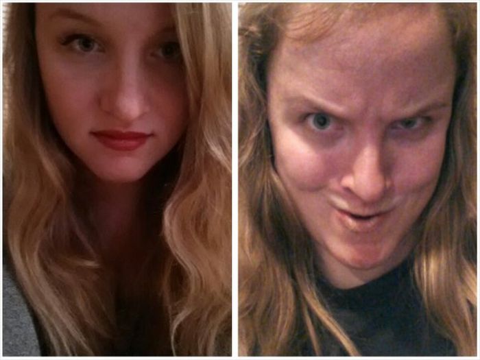 Симпатичные девушки кривляются