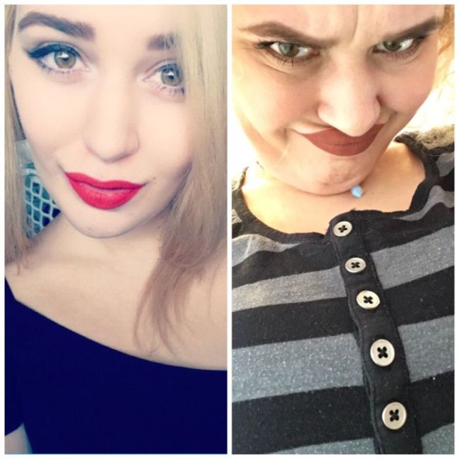 Симпатичные девушки кривляются