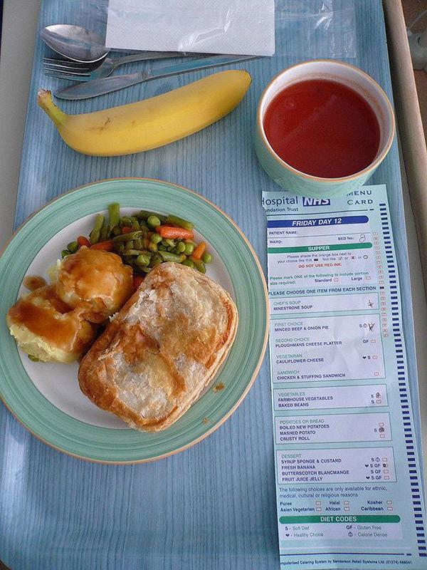 Обеды в больницах разных стран