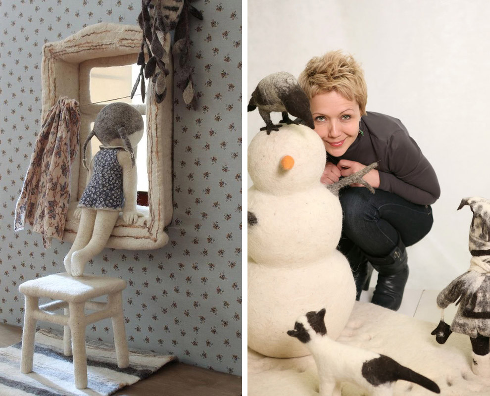 Удивительные игрушки из войлока