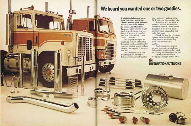 Американские грузовики 1970-х годов из журнала Overdrive Magazine