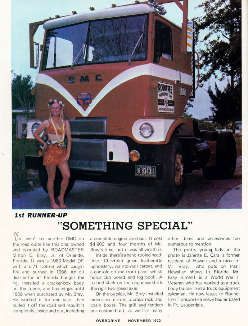 Американские грузовики 1970-х годов из журнала Overdrive Magazine