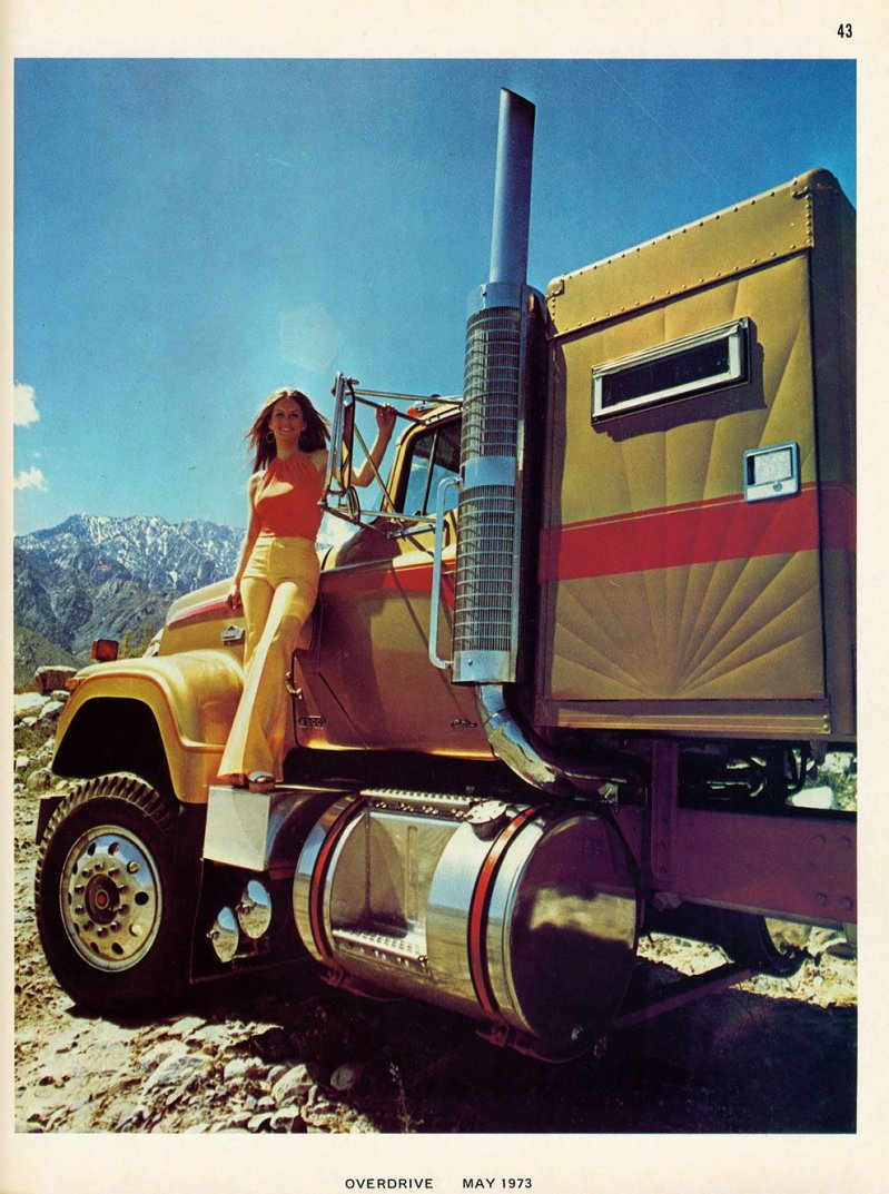 Американские грузовики 1970-х годов из журнала Overdrive Magazine
