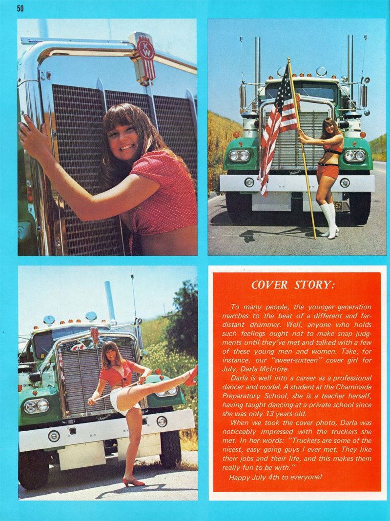 Американские грузовики 1970-х годов из журнала Overdrive Magazine