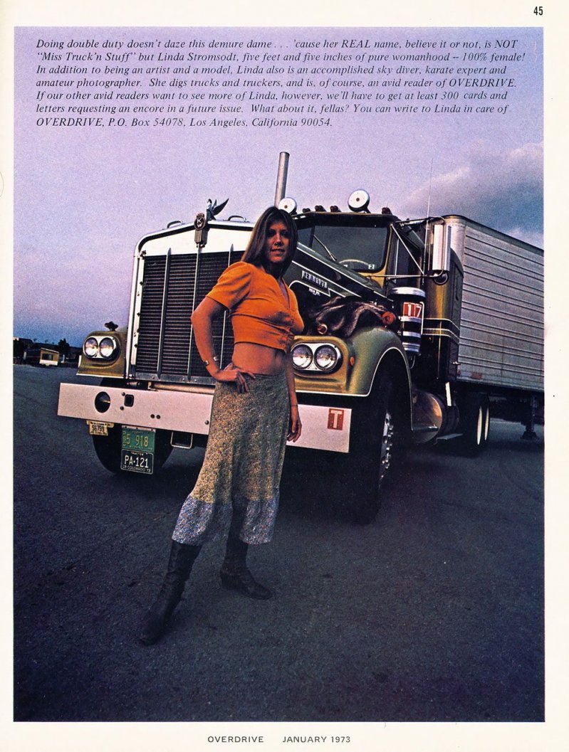 Американские грузовики 1970-х годов из журнала Overdrive Magazine