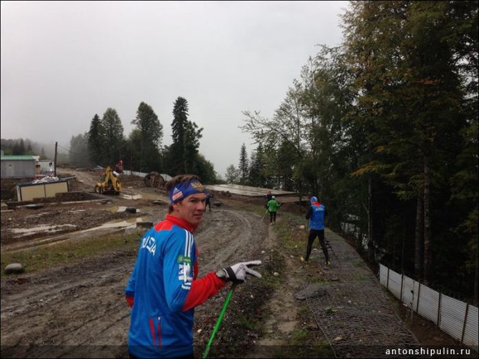 Тренировки биатлонистов в Сочи (5 фото)