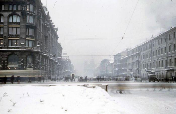 Ленинград 1955 года на цветных снимках