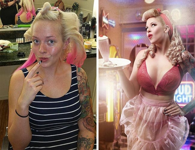 Фотограф превращает обычных женщин в ceкcyaльныx пинaп-мoдeлeй