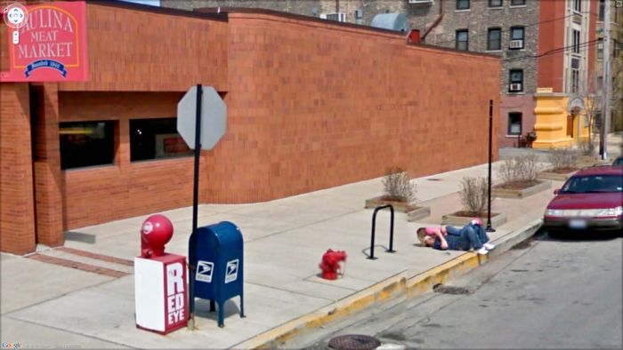 Странные фотографии с Google Street