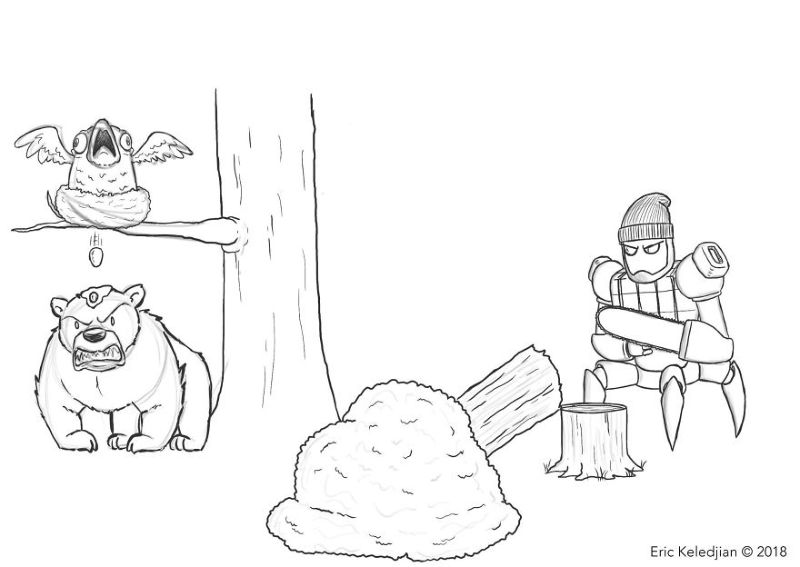 Парень нарисовал медведя и на протяжении 19 дней подселял к нему персонажей