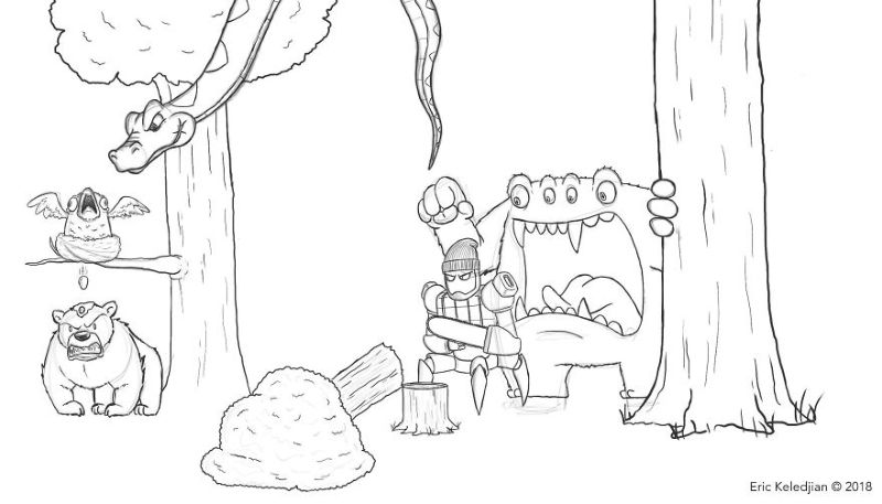 Парень нарисовал медведя и на протяжении 19 дней подселял к нему персонажей