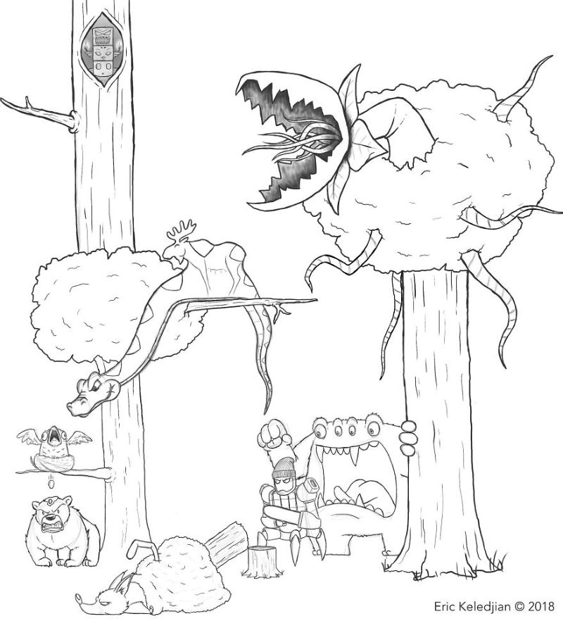 Парень нарисовал медведя и на протяжении 19 дней подселял к нему персонажей