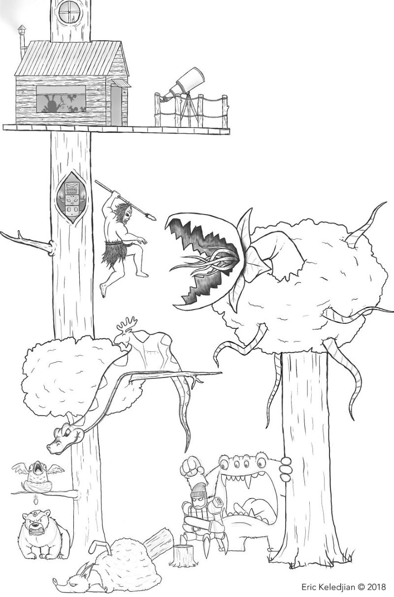 Парень нарисовал медведя и на протяжении 19 дней подселял к нему персонажей