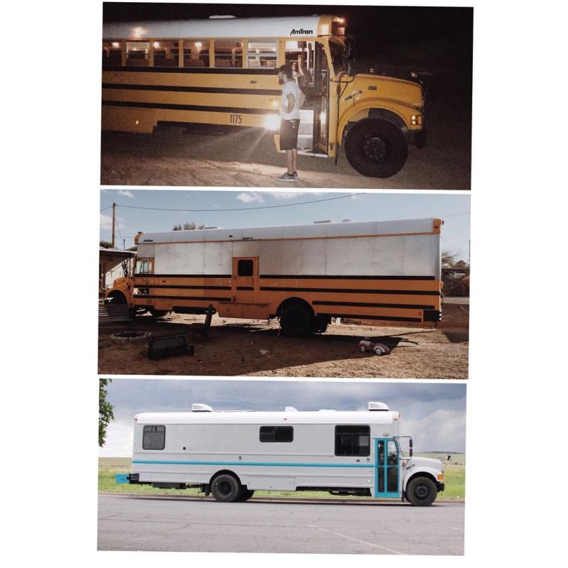 Кочевой дом из старого автобуса для семьи с тремя детьми